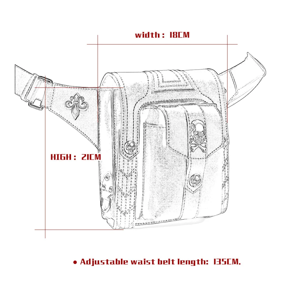 Стимпанк поясная сумка модная сумка на пояс Женская винтажная кожаная нагрудная сумка для мужчин ремень для верхней одежды сумки дизайнерские Бум Сумка