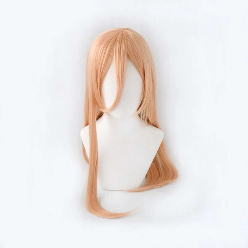 

Chainsaw Man Power Long Wig Cosplay Costume Heat Resistant Synthetic Hair Women Carnival Party Wigs + Wig Cap