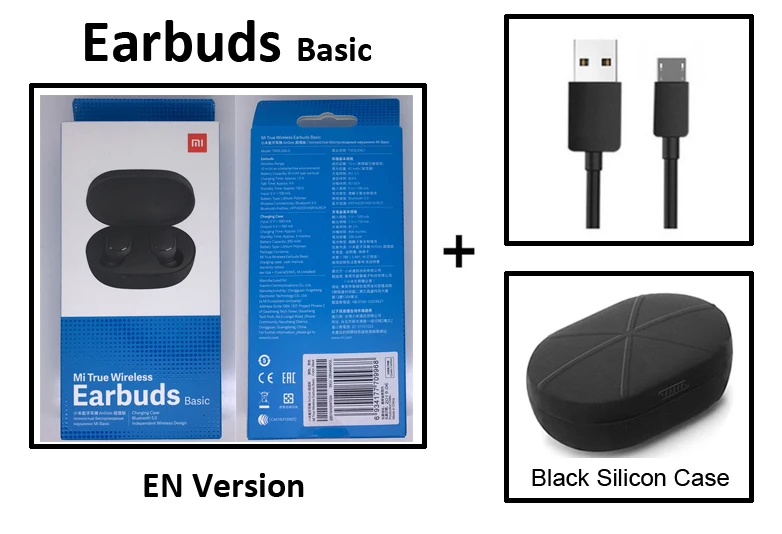 EN Version C Case B Быстрая Xiaomi Redmi Airdots TWS Bluetooth 5,0 беспроводные Bluetooth наушники стерео бас наушники - Цвет: EN Version C Case B