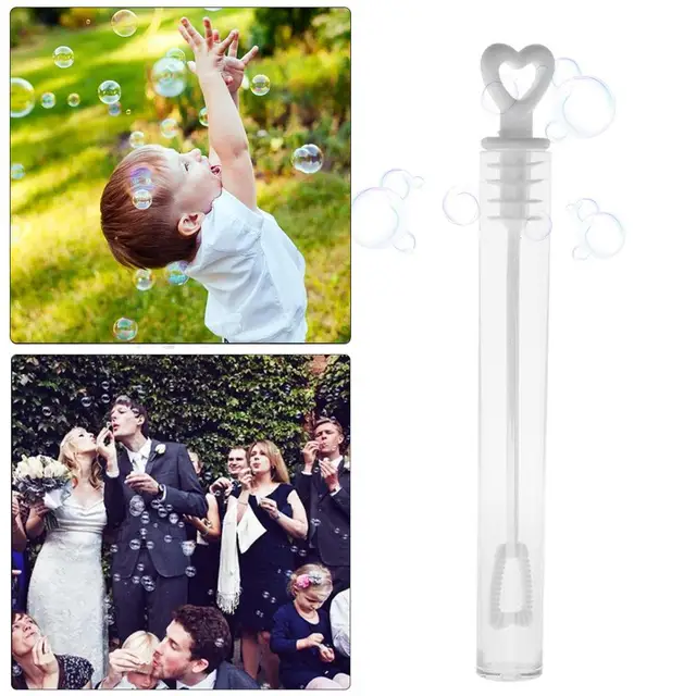 100/ 60pcs Love Heart Wand Tube Bubble Soap Bottle Playing Fun kid Toy Wedding Decor Compact and Portable Carry Convenient 5