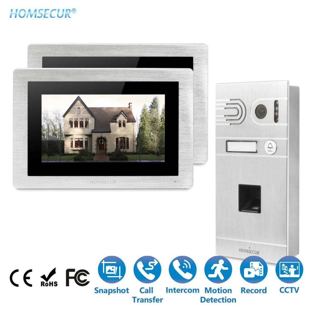 AU Delivery HOMSECUR 7\ Hands-free Video Door Entry Phone Call System+Aluminium Alloy Camera BC061-S+BM714-S AU Delivery HOMSECUR 7\ Hands-free Video Door Entry Phone Call System+Aluminium Alloy Camera BC061-S+BM714-S