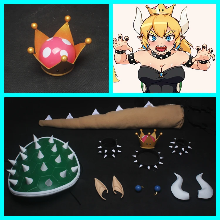 Аниме Супер Марио косплей реквизит Принцесса Bowsette аксессуары косплей реквизит Хэллоуин вечерние Kuppa Koopa косплей реквизит оборудование