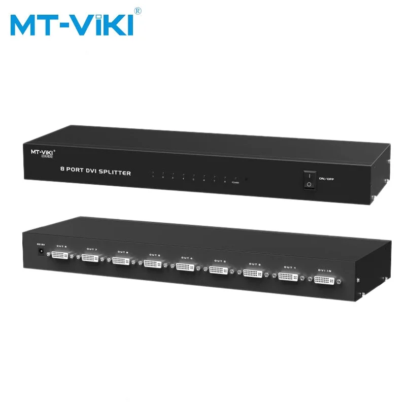 

MT-Viki 8 Port DVI Splitter Video Distributor 1x8 Kompatibel 2048x1536 Hohe Auflösung Bild Duplizieren MT-DV8H