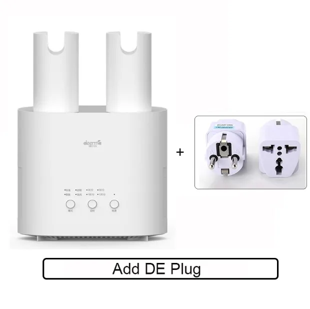 add DE plug Xiaomi Deerma сушилка для обуви DEM-HX20 DEM-HX10 многофункциональная интеллектуальная Выдвижная многофункциональная стерилизация u-образная сухая обувь - Цвет: add DE plug
