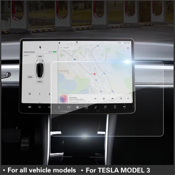 

For tesla model 3 Center Control Touchscreen Accessories Car Screen Protector Clear For Tempered Glass Navigation Protection