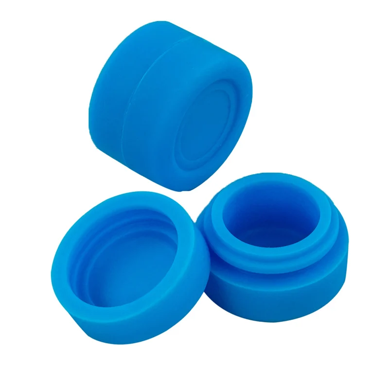 10Pcs 1ML Mini Silicone Wax Containers for Oil Slick Jar Concentrate Tank  Assorted Colors Multi Use