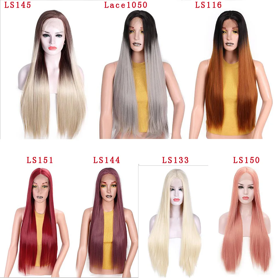 AISI BEAUTY, 13*4 блонд, парики на кружеве, синтетические, длинные, прямые, парик для женщин, розовый, черный, белый, Омбре, серый, коричневый, парики для косплея