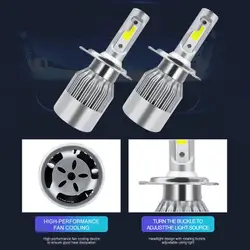 Haedlight – phare antibrouillard de voiture H4 6000K, ampoule LED 36W 12V, phares 