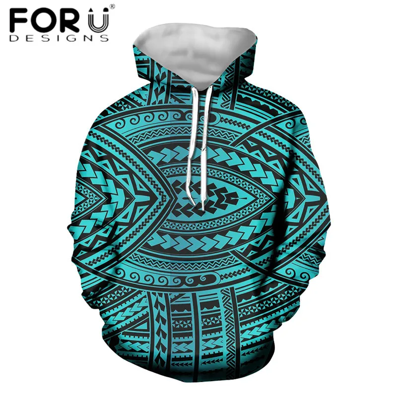 FORUDESIGNS модная женская толстовка полинезийский традиционный Племенной Стиль