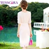 TESSCARA Women Summer Elegant Chiffon Dress Festa High Quality Office Cocktail Party Robe Femme Vintage Designer Pencil Vestidos ► Photo 3/6