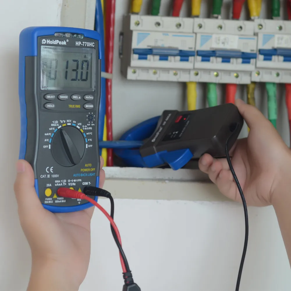 Holdpeak Φ зажим адаптер 600A AC/DC сила тока LED 45 мм челюсти цифровой калибр мультиметр