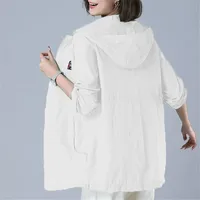 Odzież odporna na słońce damska UV lato nowa 2021 anty-ultrafioletowa na wszystkie mecze odzież chroniąca przed słońcem damski płaszcz kurtka bluza z kapturem 3