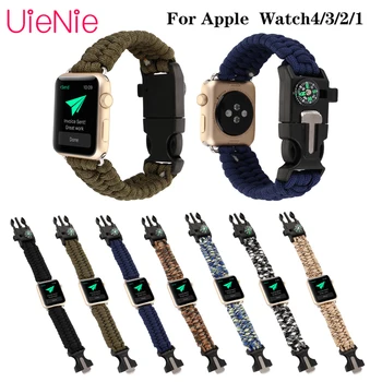 

For Apple Watch Series Outdoor Braided Breathable Strap 4 3 2 1 For iwatch 42 mm 38 mm 40mm 44mm bracelet replacement accessory