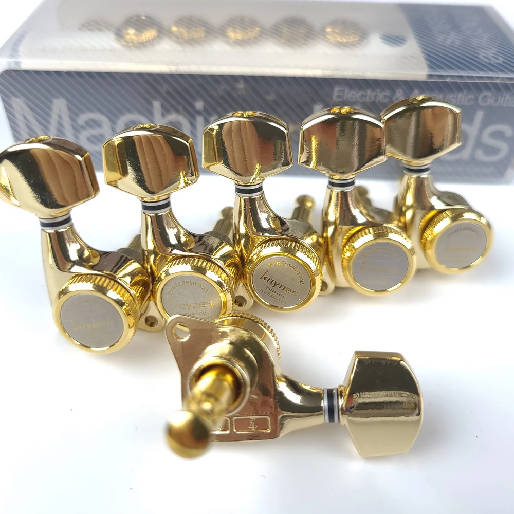 Conjunto de Bloqueio e Sintonizador de Guitarra Afinador de Cordas Pinos de Afinação Feito em Coreano Elétrica Dourado 1 - Image 4