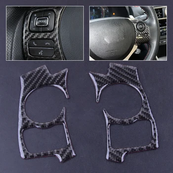 

CITALL 2pcs Carbon FiberCar Steering Wheel Switch Button Keys Covers Trim Decor Fit For Lexus IS250 300 350 200 T 2013-2018
