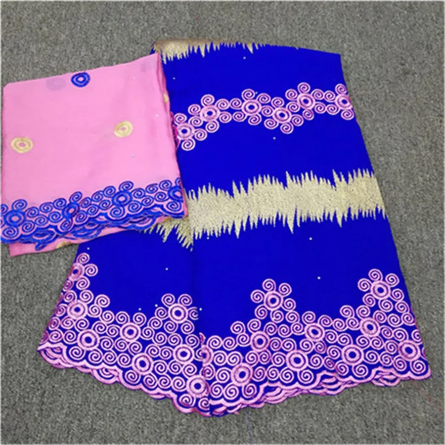 Африканская кружевная ткань высокого качества, хлопковое кружево для женщин, хлопок, швейцарское кружево из вуали, швейцарская ткань из Дубая 5+ 2 ярдов