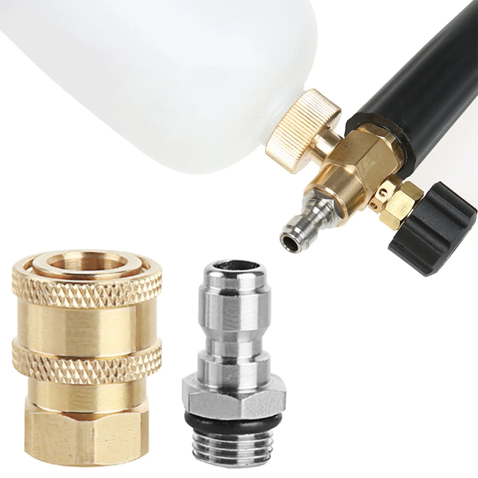 CarWasherFoamLanceConnector14InchQuickConnectSocketAndQuick