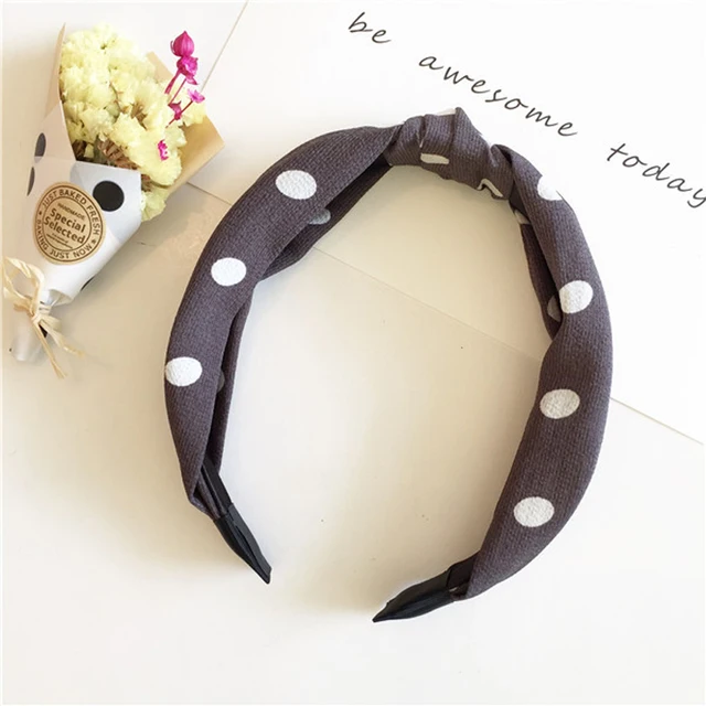 обруч Solid Color Knotted Headband For Women Soft Hairbands Girls Wide Hair Bands Hoop Hair Accessory ободок для волос бархат 8