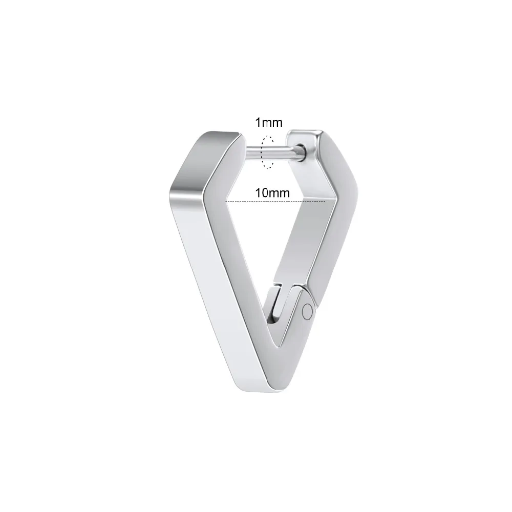 Stainless Steel Hoop Earrings for Women Men Black Rose Gold Plated Circle Round Earring Geometric Classic Cartilage Earrings