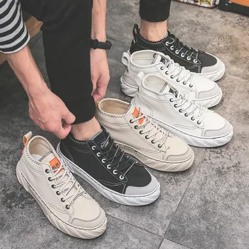 

Shoes New Men Casual Shoes High Top Sneakers Men Vulcanized Shoes Platform Sneakers Quality Men's Sneakers Masculinas 2020