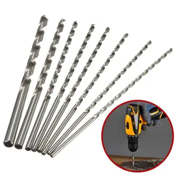 

4-10mm Extra Long 200mm HSS Twist Drill Straigth Shank Auger Drilling Bit Tool