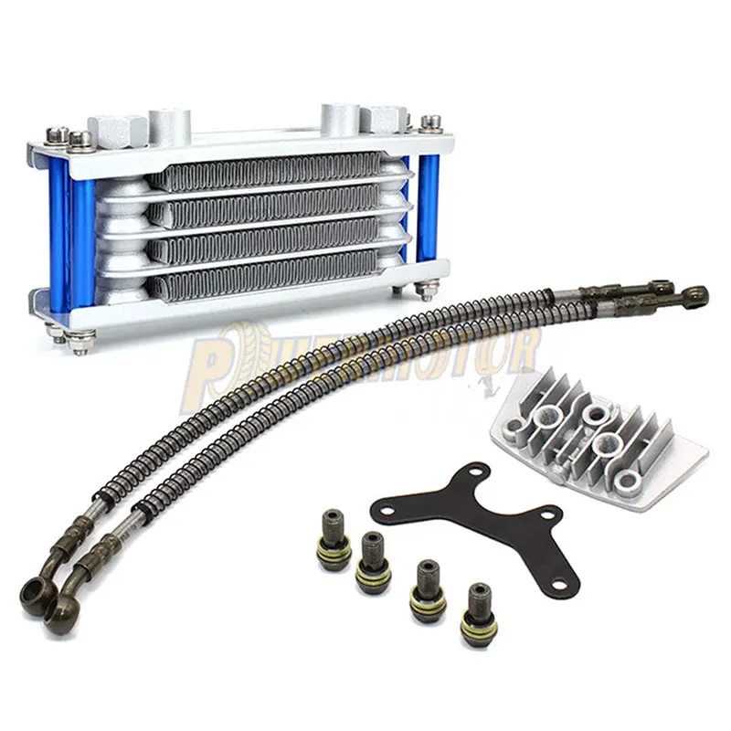 Motorcycle Accessories Gy6 125cc 150cc Oil Cooler Pitbike Radiator Horizontal 2T Engine Universal 4 Row Motocross Modified Parts motorcycle radiator oil cooler