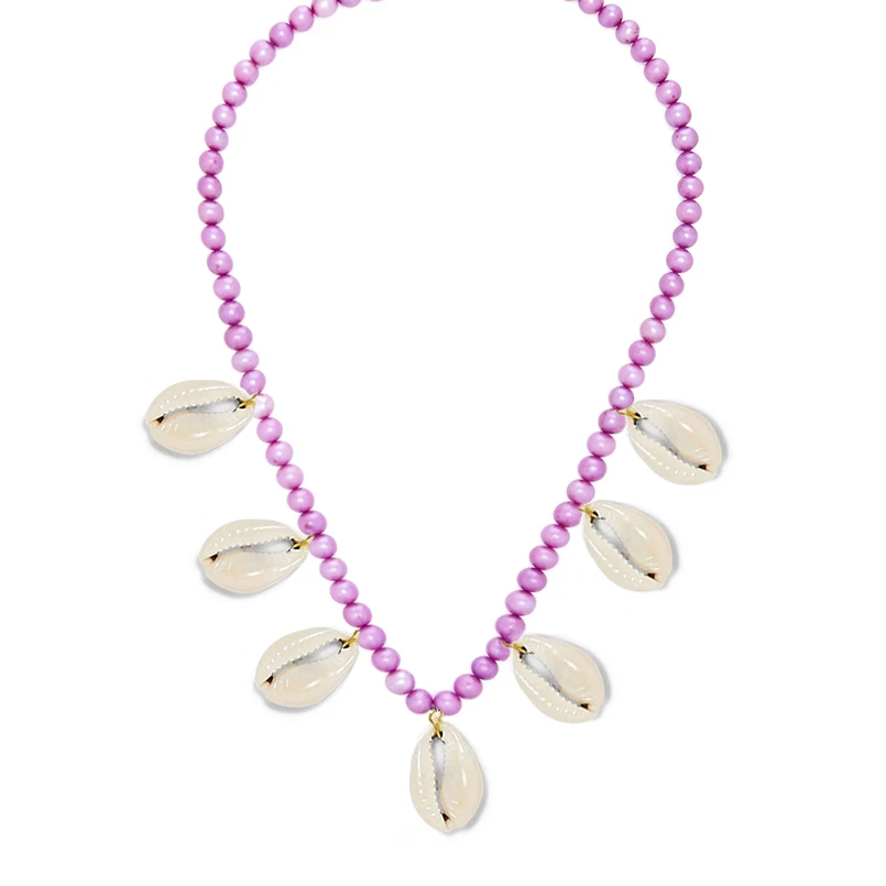 Богемный натуральный Каури ракушками браслет pendientes pulsera mujer стеклянный бисер барочный пресноводный жемчуг браслеты для женщин - Окраска металла: necklace