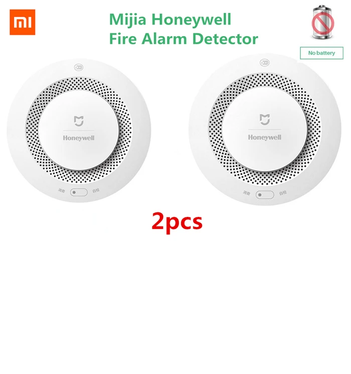 Xiao mi jia mi Honeywell умный детектор дыма пожарная сигнализация монитор дистанционного управления звуковым оповещением датчик обнаружения для домашней безопасности - Цвет: Fire Alarm 2pcs