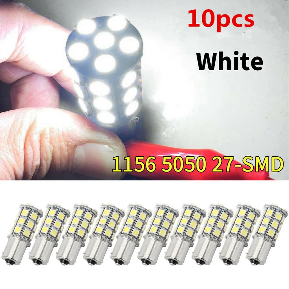 10xSuper Белый 1156 27SMD RV Кемпер трейлер СВЕТОДИОДНЫЙ внутренний Светильник лампы 1141 12 в Великобритании