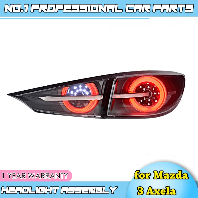 Car Styling 2013- for Mazda 3 Tail Lights Mazda3 Axela LED Tail Light dynamic turn signal Rear Lamp DRL+Brake+Park+Sign