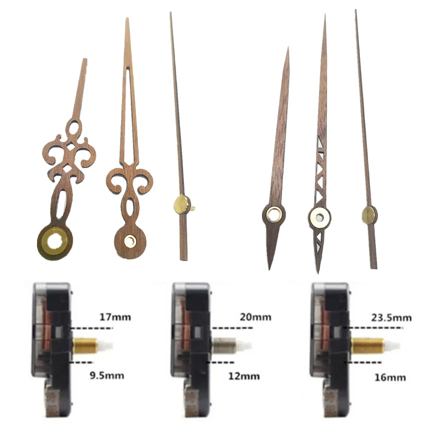 Wooden Hands Sun 12888 shaft Quartz Wall Clock Movement Mechanism