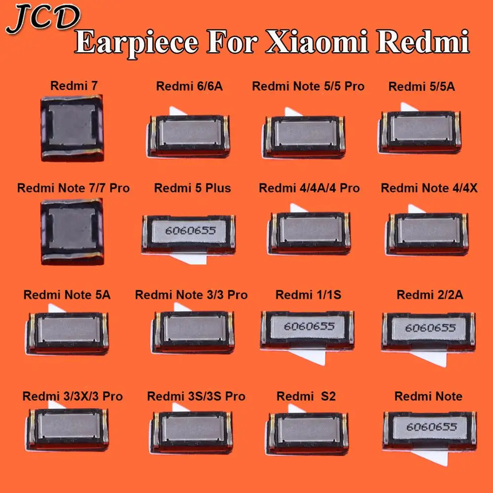 JCD 2 шт. динамик для Xiaomi Redmi 1 1S 2A 3 3X 3S 4 4A 5 5A 6 6A 7 Note 4X Pro|Шлейфы мобильных телефонов| |