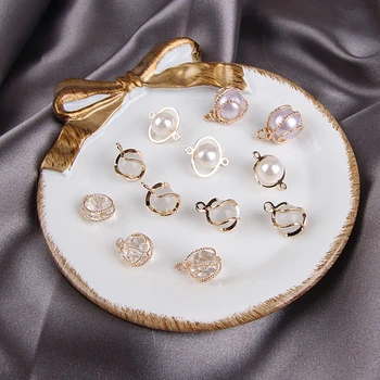 

10pcs Summer 2020 earrings backs accessories leather cord bead caps beads crystal DIY materials hand-woven jewelry small parts