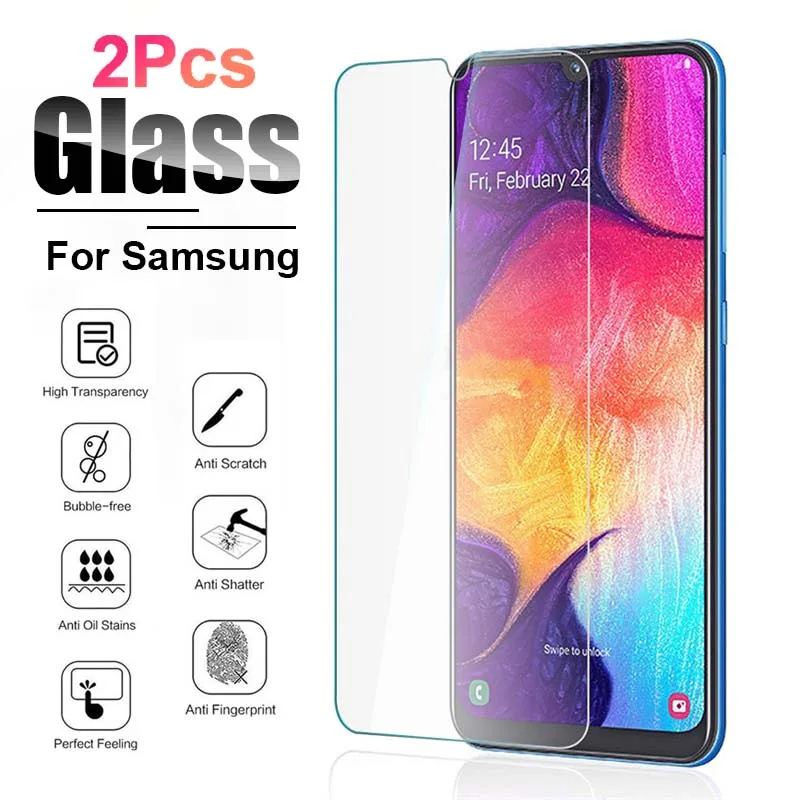 2 шт. 9H Защита экрана для Samsung Galaxy A50 Защитное стекло samsung a30 a20 HD закаленное galax a 50 SM