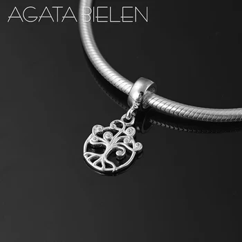 

Hot 925 Sterling Silver DIY Family tree & life tree round Charm Pendant beads Fit Original Pandora Charm Bracelet Jewelry making