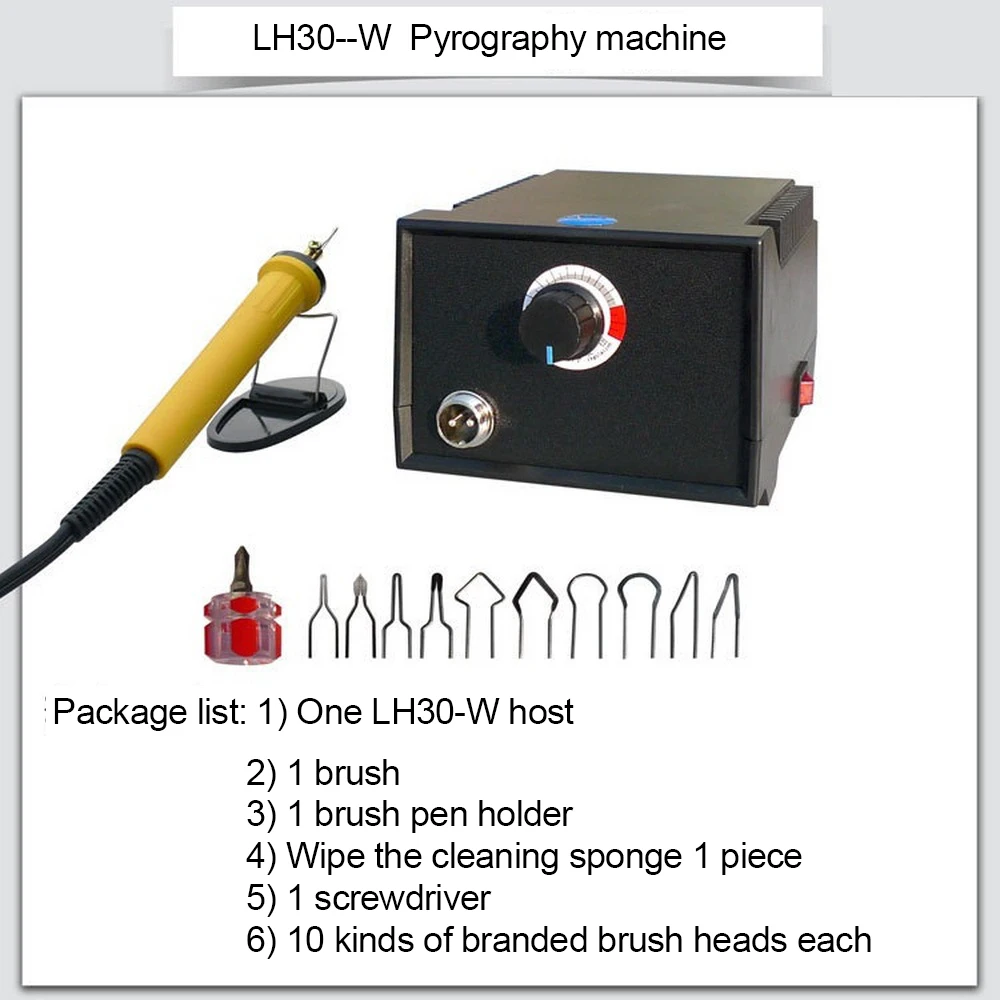 Электрический паяльник 110 В/220 В, регулируемая температура, деревянная горелка, Пирография, ручка, горящая машина, набор инструментов
