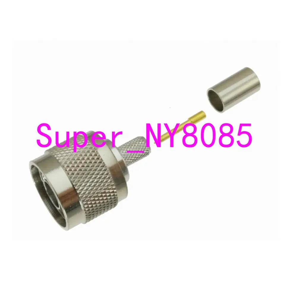 Соединитель N штекер обжимной RG8X RG-8X LMR240 прямой кабель
