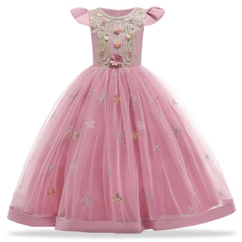

Princess Kids Dresses For Girls Clothing Flower Party Girls Dress Elegant Long Wedding Dress For Girl Clothes