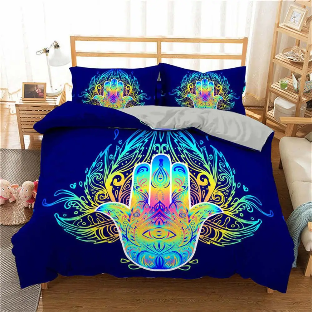 Homesky Buddha Bedding Set Mandala Duvet Cover Peace Design Bed