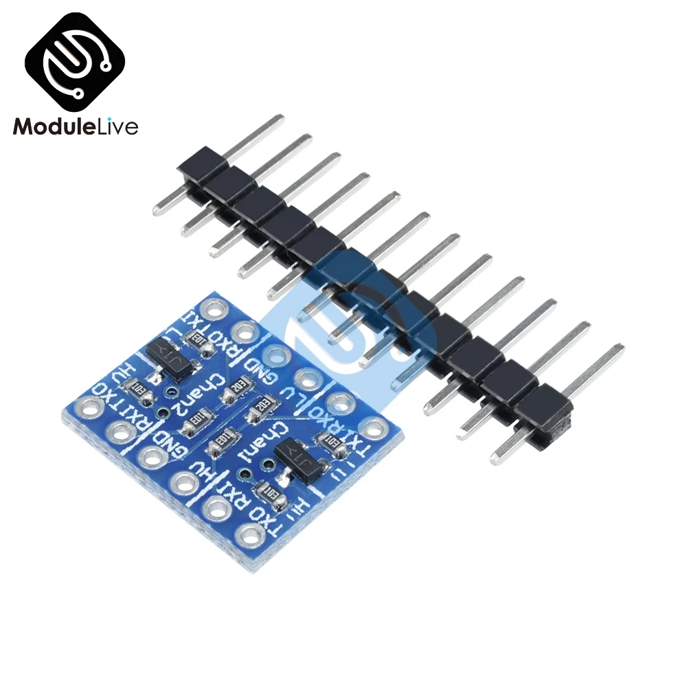 Два 2 канала 2-CH IIC I2C логический преобразователь уровня Bi-плата управления Модуль 5 В до 3,3 В для Arduino