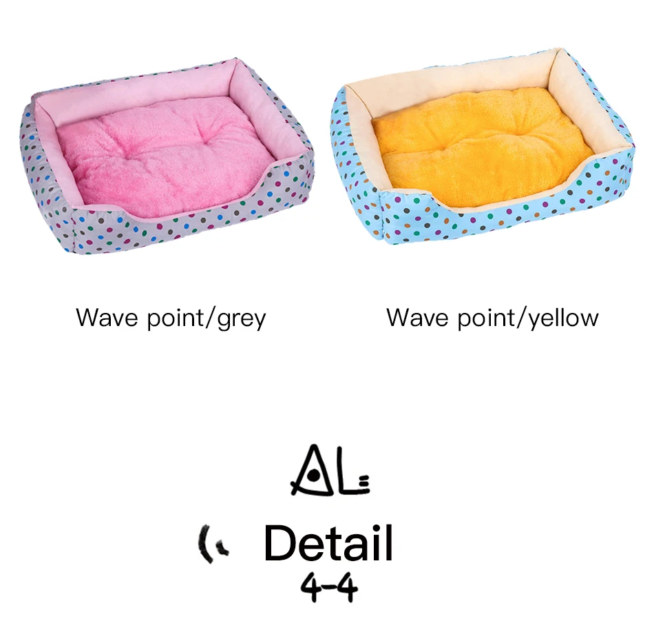 Small And Medium Dog Kennels Dog Beds For Medium Dogs Winter Warm Square Dog Mat Pet Dog Cat Puppy Cotton Nest