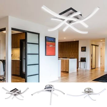 

18W 24W Ceiling Light LED Bar AC85-265V Curved Design Aluminium Modern Ceiling Lamp for Kitchen Living Dining Room Home Lighting