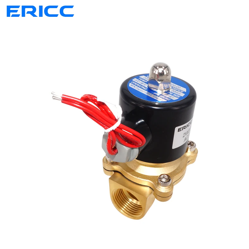 

2W series Closed type Water Valve 1/4",1/8",1/2",3/4" AC220V,DC24V Electric Solenoid Valve Pneumatic Valve for Water Oil Air NC
