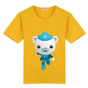

2020 2-8T Octonauts child short cartoon 100% cotton Barnacles t shirt for boys and girls summer t shirt 2 4 6 8 10