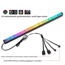 COOLMOON – barre lumineuse lumineuse LED avec châssis RGB en forme de diamant, décoration de la carte mère symphonie AURA, lumière dieu synchronisée