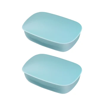 

2PCS Lightweight Waterproof Seal Portable Soap Container Soap Case for Home Outdoor Travel Bathroom
