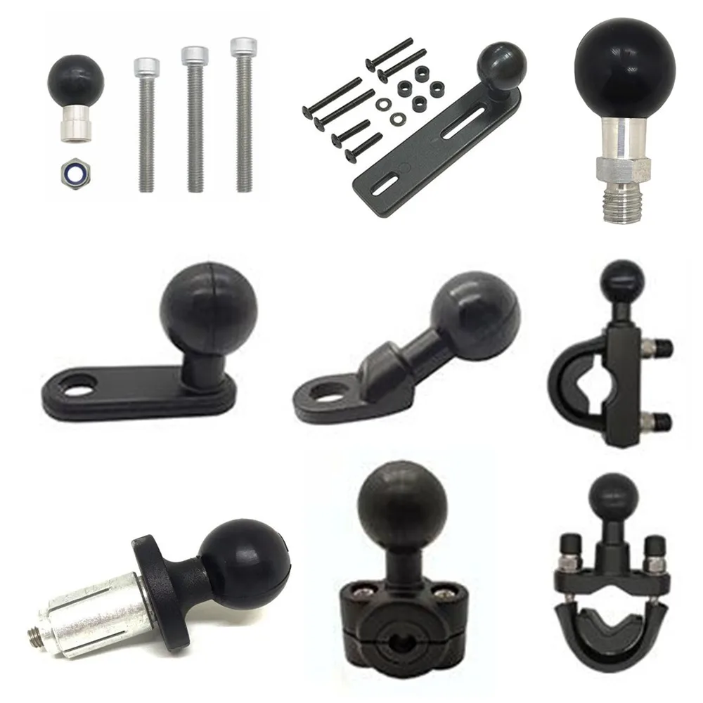 Jadkinsta-Base de Control de embrague de freno de manillar de motocicleta, Combo de montaje de perno en U con soporte de bola de goma de 1 pulgada para cámara Gopro