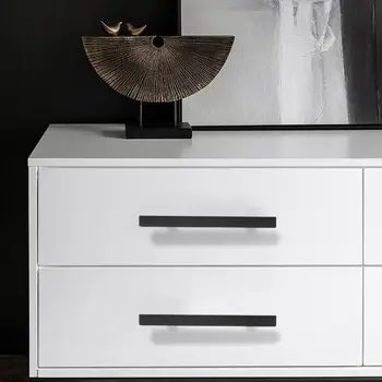 Probrico Matte black Kitchen Handles Gold Furniture Pulls Minimalist Cupboard Wardrobe Drawer pulls knobs long cabinet handles
