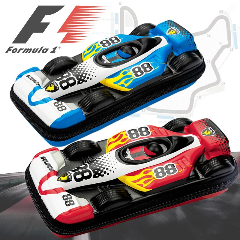 

F1 Equation Race Car Stationery Box Children Young STUDENT'S Pencil Box Large Capacity Creative 3D Multi-functional Cartoon Penc