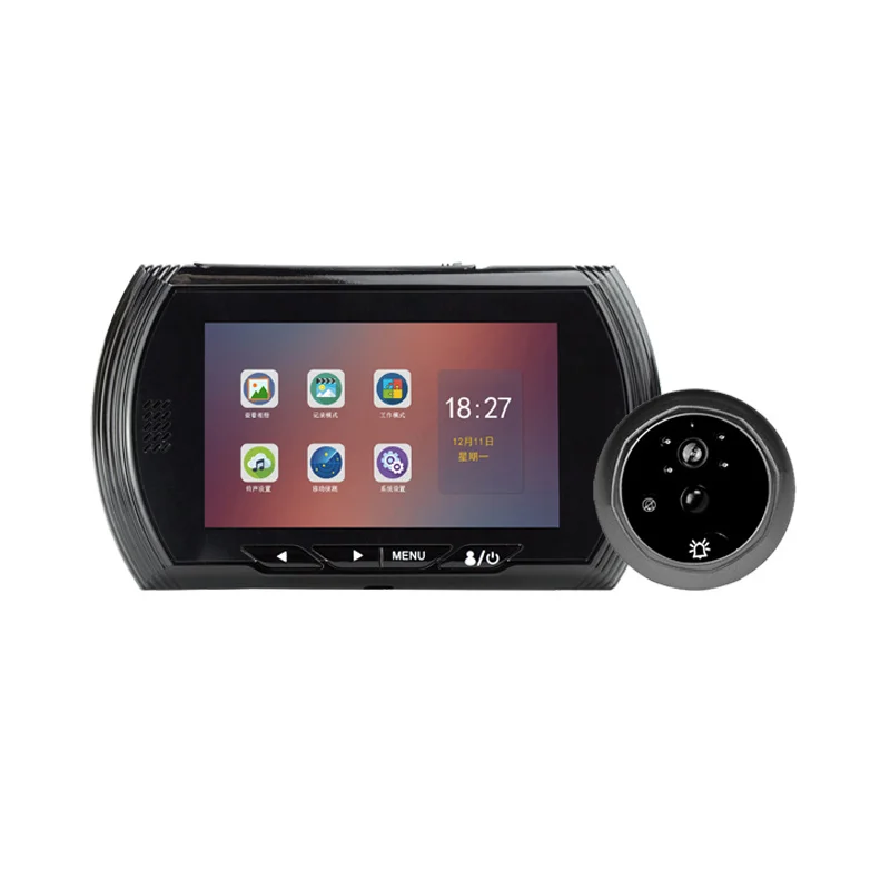 YB-43AHD-M 4.5"HD Color Screen Smart Doorbell Viewer Digital Door Peephole Viewer Camera Door Eye Video record IR Night vision 